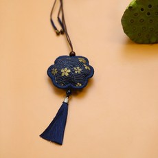 블루 나비 자수 Diy 술 수제 크로스 스티치 Omamori 뜨개질 완제품 장식 보석 향 주머니 펜던트 선물, 5, 1개