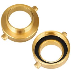 황동 소화전 호스 어댑터 6.4cm(2-1/2인치) NH (NST) 암 x 5.1cm(2인치) NPT 수 NST to 피팅 핀 러그 빠른 연결 소방용 농업 관개용 피팅, 130106 황동 소화전 호스 어댑터, 2-1/2인치