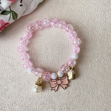 兒童串珠手鍊 可愛糖果色珠子 星星蝴蝶結造型 兒童手環 生日禮物 兒童節禮物