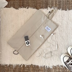 KITION HOME AESTHETICS 防水收納袋 手提設計 大容量, 米色, 1個