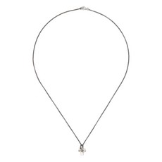 로사마리아 크로스 스털링 실버 다이아몬드 네크리스