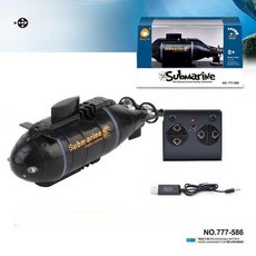 미니 RC 보트 충전식 방수 수상 레저 물놀이 모델, 1개, 뉴클리어블랙 40Hz