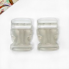 헤세드 (대용량) 38mm 플라스틱 컬러버클 가방 하네스 부자재, 10개, 투명