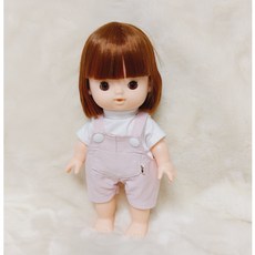 똘똘이옷 (인형미포함) 멜빵바지 상의티, 1개, sky스카이