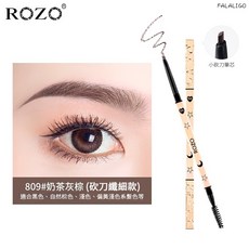 ROZO 小金鑽極細雙頭眉筆 防水持久砍刀眉筆, 1個, ROZO精細小金鑽眉筆#809