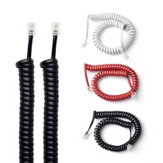 아이텍 K-01 유선 일반 전화기선 키폰 수화기선 줄 코드 전화선 케이블 송수화기선, 검정