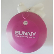 BUNNY 機械定時器，兔子造型，學生時間管理，廚房烘焙提醒, 1個, 白色兔子