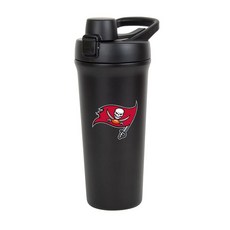 FANMAT 매트S NFL Tampa Bay Buccaneers 767.1g(26온스) 스테인리스 스틸 쉐이커 보틀 — 누출 방지 플립 탑 뚜껑 | 매끄러운 팀 디자인 믹싱 스, 1개