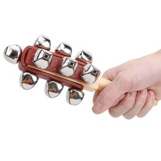 13 슬레이벨 핸드벨 징글 벨 타악기 종소리 개 금속 벨 나무 스틱 경량 내 녹