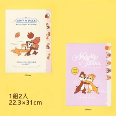 Disney 迪士尼 奇奇蒂蒂系列 文件夾, 1個, 5層文件夾(A4)