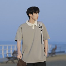 ANYOU 남성 여름 쿨링 오버핏 반팔티 빅사이즈 데일리 캐주얼 티셔츠