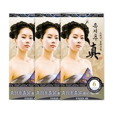 [한방진흑진주 스피디칼라 6호 자연갈색x3개입 새치염색] 고농축 홍삼추출물 한방새치 남녀공용 크림제형