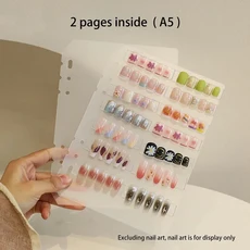 네일 아트 보관 전시 앨범 편집기 DIY 간단한 네일 아트 보관 도구, 기타, 05 A5  2 pages