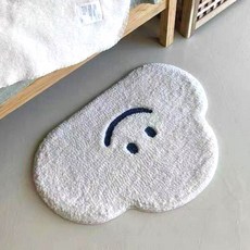 샘므 욕실 주방 현관 빨아쓰는 보들보들 발매트 러그 인테리어, 퓨어 화이트