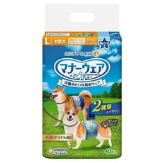 unicharm pet Mannerwear 禮貌帶 男犬用中型犬禮貌帶, 1個, 40入, L
