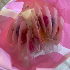 [리치하우스] 토끼얼굴 선물 포장 비닐봉투 핑크 10매입 (WFICD12)