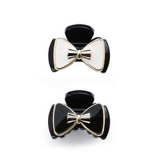 SOOSDA 迷你壓克力蝴蝶結抓夾兩件套