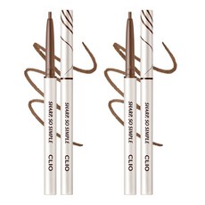 [1+1] 클리오 샤프 쏘 심플 워터프루프 펜슬 라이너 AD, 010 카카오 브라운, 2개