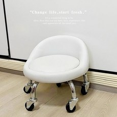 萬向輪小凳子帶娃神器學步滑輪矮凳五輪新款美縫旋轉板凳帶輪, 淺咖色,加高款-靜音橡膠輪, 1個