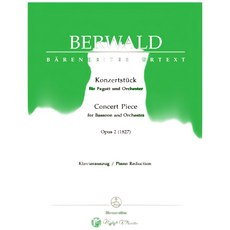 BERWALD 低音管與管弦樂團協奏曲 Op. 2 樂譜 (鋼琴簡譜版) 凱翊︱BA, Berwald, Franz OP.2