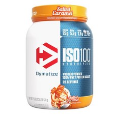 Dymatize ISO100 프로틴 파우더 610g 1팩 솔티드 캬라멜 Dymatize ISO100 Hydrolyzed Whey Isolate Protein, 1개