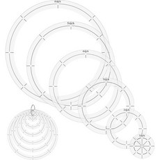 퀼팅 템플릿 퀼팅용 6Pcs 원형 아크릴 재봉 패치워크 DIY 공예 스크랩북용 1/2/3/4/5/6인치