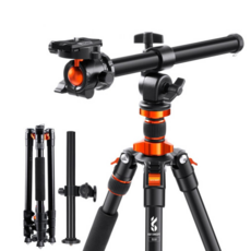 K&F CONCEPT 087V4 가벼운 여행용 4단 T자형 알루미늄 삼각대 볼헤드 포함, 087v4 tripod