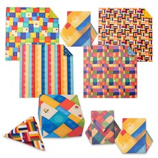 전통문양 양면 색종이 버전2 100매입 25x25cm - KC인증, 전통 양면색종이 버전2 100매입