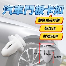 汽車門板卡扣 內飾板固定扣 隔音板塑料卡扣 膨脹螺絲鉚釘 車用固定配件, 1個