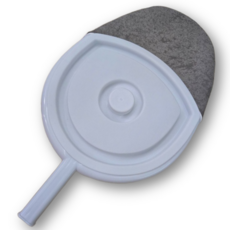 노인 침상 대형 10도각 환자용 대변기, 흰색, 1개