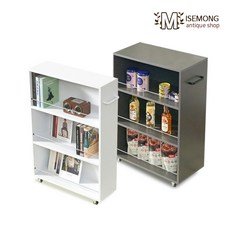 미세몽 제로 슬라이딩 낮은 틈새장 200/300 주방 냉장고 침대 옆 틈새 수납장, 화이트