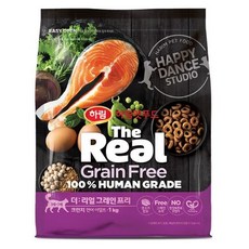 하림펫푸드 어덜트 더리얼 캣 그레인프리 크런치 건식사료, 연어, 1kg, 1개