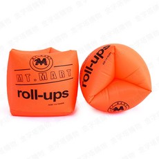 MT.MART 游泳手臂圈 適用年齡 1-6歲, 游泳臂圈-橘色(一雙入), 1個