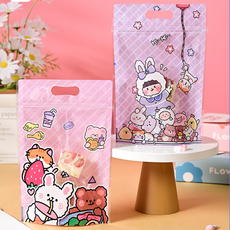 리틀제제 귀여운 캐릭터 지퍼백 봉투 간식 선물 구디백, 3번귀욤캐릭터2종, 20매