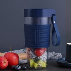 無線USB充電隨行杯果汁機 隨身榨汁機冰沙機, 藍, E363