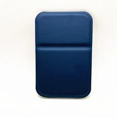 데스크탑 메이크업 거울 맞춤형 단색 PU 가죽 심플 휴대용 핸드헬드 메이크업 거울 접이식 컴팩트 포켓 거, 02 Need Logo(free), 04 Dark Blue