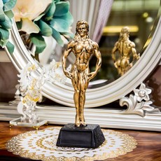 보디빌더 상패 트로피 각인 레터링 대회 우승 기념품 피지컬 시상식, C. 피트니스 뷰티 코퍼 컬러, 1개