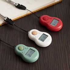 葫蘆造型時間顯示計數器 念佛計數器 夜光靜音按鍵 附頸繩, 夜光 現貨隨機, 1個