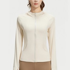 지디오 여성 스포츠 긴팔 티셔츠 후드 집업 롱 슬리브 슬림핏 운동복 요가복 필라테스