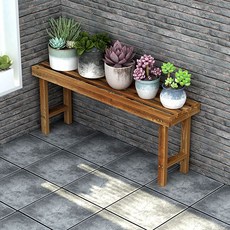 화분받침대 원목 정리대 다육이 선반 베란다 거치대, 1단 길이 100 높이 40 폭 25