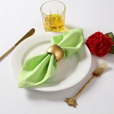 85 면 15 린넨 저녁 식탁보 12개 냅킨 세트 일상용 대형 부활절 특별 미터드 코너 사전 수축 뛰어난 흡수력 초극세사 품질 18x18인치세이지, 9" x 5" (4개 세트), 잎사귀 녹색