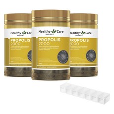 헬시케어 프로폴리스 2000mg 캡슐 + ITS NEATS 7칸 약통, 1개