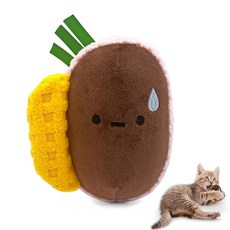 YWAOOH Cat Toys - 핫도그 재미있는 킥 앤 토스 캣닙 장난감 크링클 사운드 및 실버바인 파우더(5g+5g) + 재사용 가능한 파우치 5개 실내 고양이를 위한, YWAOOH Cat Toys - 핫도그, 재미있는 킥