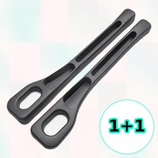 잡다몰 1+1 간편설치 포켓 수납 자동차 틈새 운전석 조수석 사이드 햇빛가리개 다용도 설치 간편 창문 시트 정리 튼튼한 행거 차량 홀더 거치대 선반 3d입체 압축봉, 블랙, 2세트