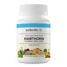 Eclectic Institute 山楂花葉 200 毫克非轉基因素食膠囊, 50入, 1個