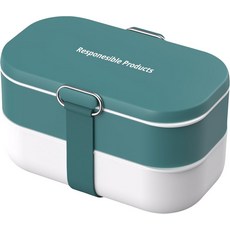 책임감 있는 제품 누수 방지 도시락 - 성인용 식기 포함 청소년 여성용 단열 남성 소녀 소년 BPA 프리 식기세척기 안전 전자레인지 냉동고 46온스, Modern All-In-One, Fresh Turquoise