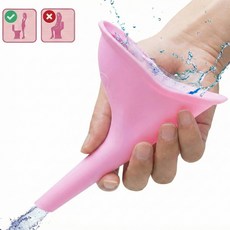 BrtWM 차박 캠핑 정체 나들이 휴대용 여성 소변기, 핑크