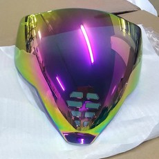 颱風騎士 適用icon鬼面盔airflite日夜通用電鍍鏡片 透明幻彩極光高透光鏡片, 玫紅, 1個