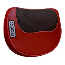 HY-STAR 月亮型多功能按摩枕 溫熱揉捏按摩 人體工學設計 頸肩腰背適用 熱情紅