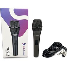 VS-213 전문가용 다이내믹 보컬 마이크로폰 13피트 XLR 케이블 온/오프 스위치 소음 차단 마이크 노래방 노래 팟캐스트 라이브 무대 스튜디오 녹음용